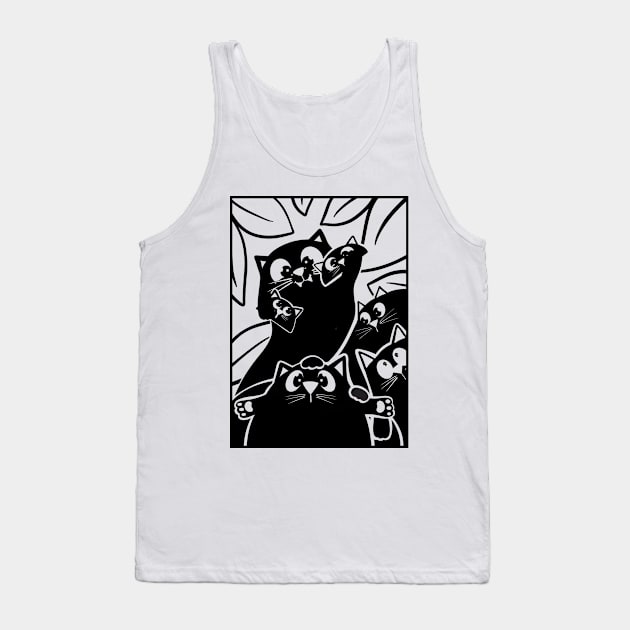 Abstract Cats for Bright Tee Lovers Tank Top by Nuffypuffy